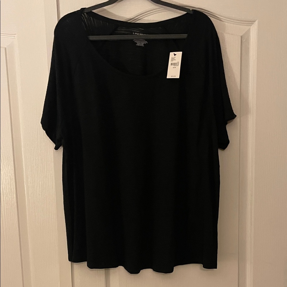 Black Scoop Neck Women's Top by Lane Bryant 
NWT Size 22/24